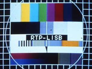 Mira técnica da RTP, que marca o começo das emissões a cores Foto: DR