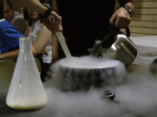 Arroz Doce Molecular foi a sobremesa preparada por alguns dos presentes Foto: Teresa Castro Viana