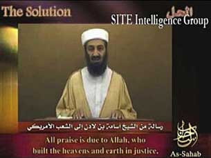 Vídeo foi o segundo de Bin Laden em mais de três anos Foto: DR