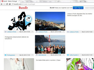 O Bundlr permite juntar todo o tipo de conteúdos numa pasta virtual Foto: DR