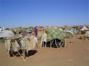 Campo de refugiados no sul de Darfur Foto: Domínio público