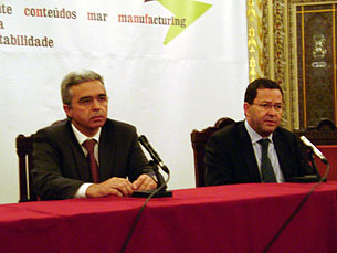 Jorge Gonçalves e Emídio Gomes fecharam o encontro no Palácio da Bolsa Foto: Pedro Rios