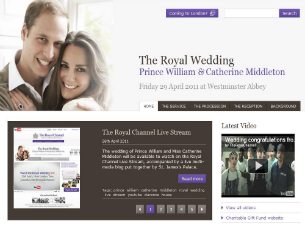 O casamento real será seguido a par e passo via Internet Foto: DR