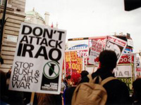 Manifestação anti guerra do Iraque