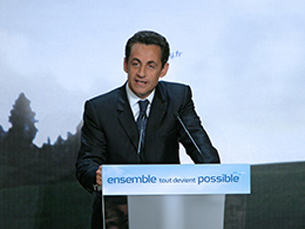 Apesar das sondagens favoráveis, Sarkozy optou pela prudência na recta final da campanha Foto: DR