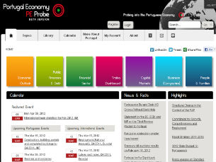 O portal reúne toda a informação sobre a economia portuguesa Foto: DR