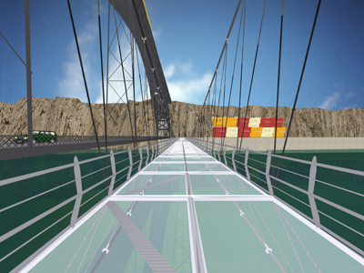Imagem virtual do projecto da nova Ponte Pênsil DR