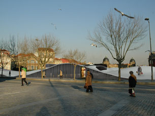 O Pólo Zero da FAP, na Praça de Lisboa, tem 520 metros quadrados Foto: DR