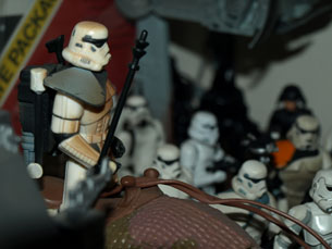 A quantidade de personagens de Star Wars retratadas em figuras de acção é infindável Foto: Francisco Abrunhosa