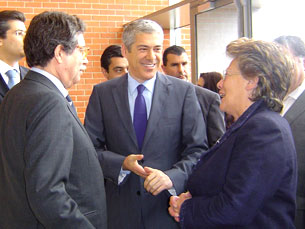 José Sócrates e Mariano Gago foram recebidos pela reitora da UA Foto: Joana Caldeira Martinho