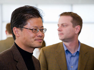Jerry Yang (à esquerda) and David Filo (à direita), fundadores do Yahoo! Foto: Mitchell Aidelbaum