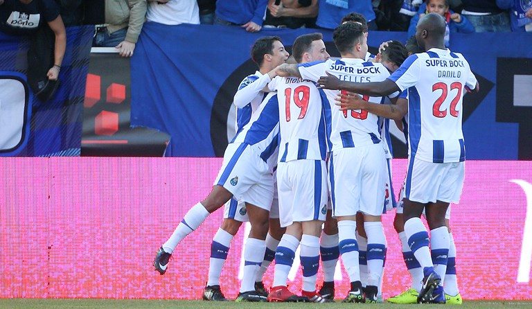 O FC Porto festejou quatro golos em Santa Maria da Feira.
