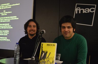 Nelson Guerreiro e Pedro Fidalgo apresentaram o DVD do documentário "Mudar de Vida - José Mário Branco, Vida e Obra" no Fnac Café de Santa Catarina, no Porto.