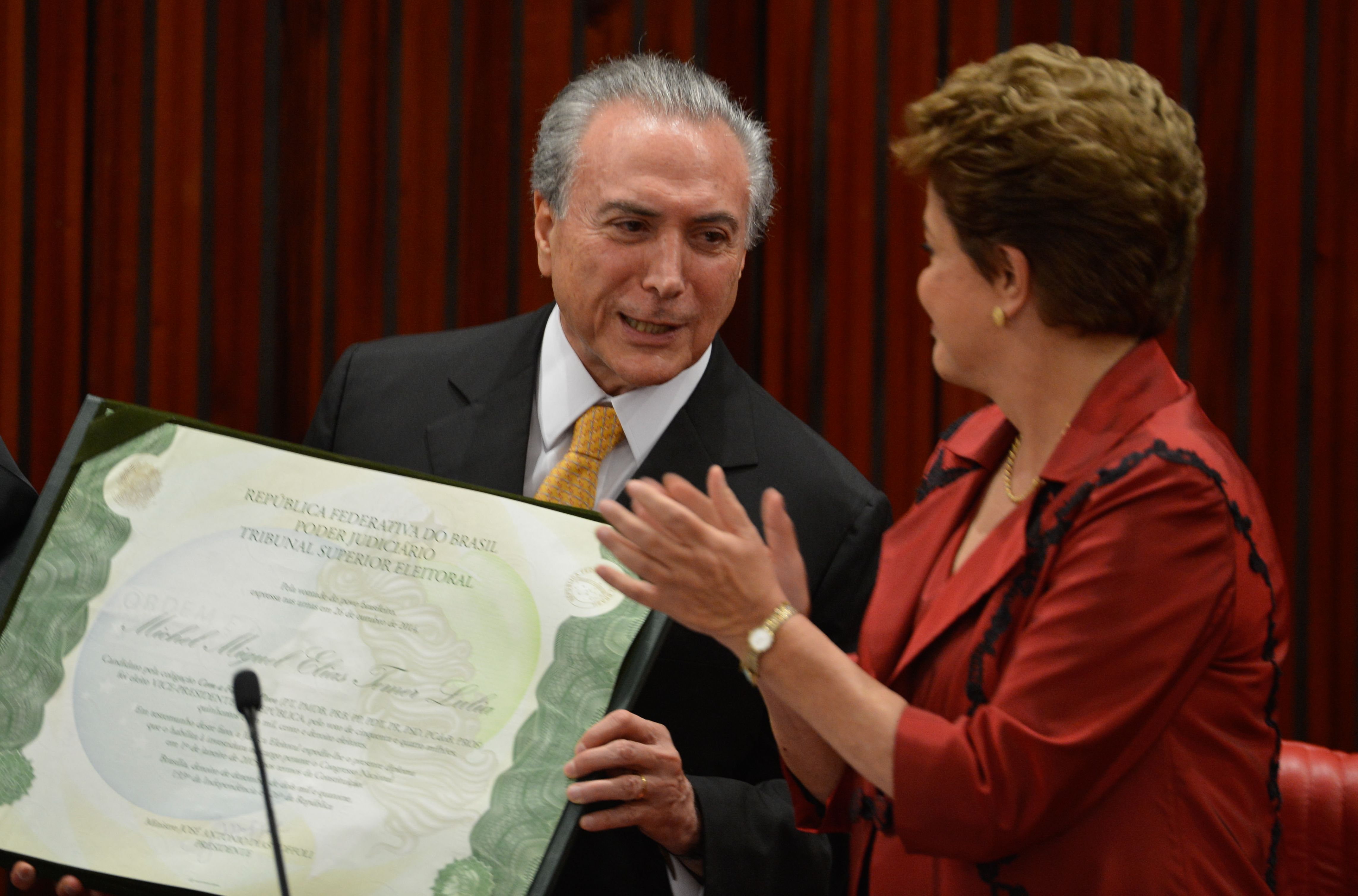 Em 2014, Temer e Dilma tomavam posse como vice e presidente. Muita coisa mudou entretanto.
