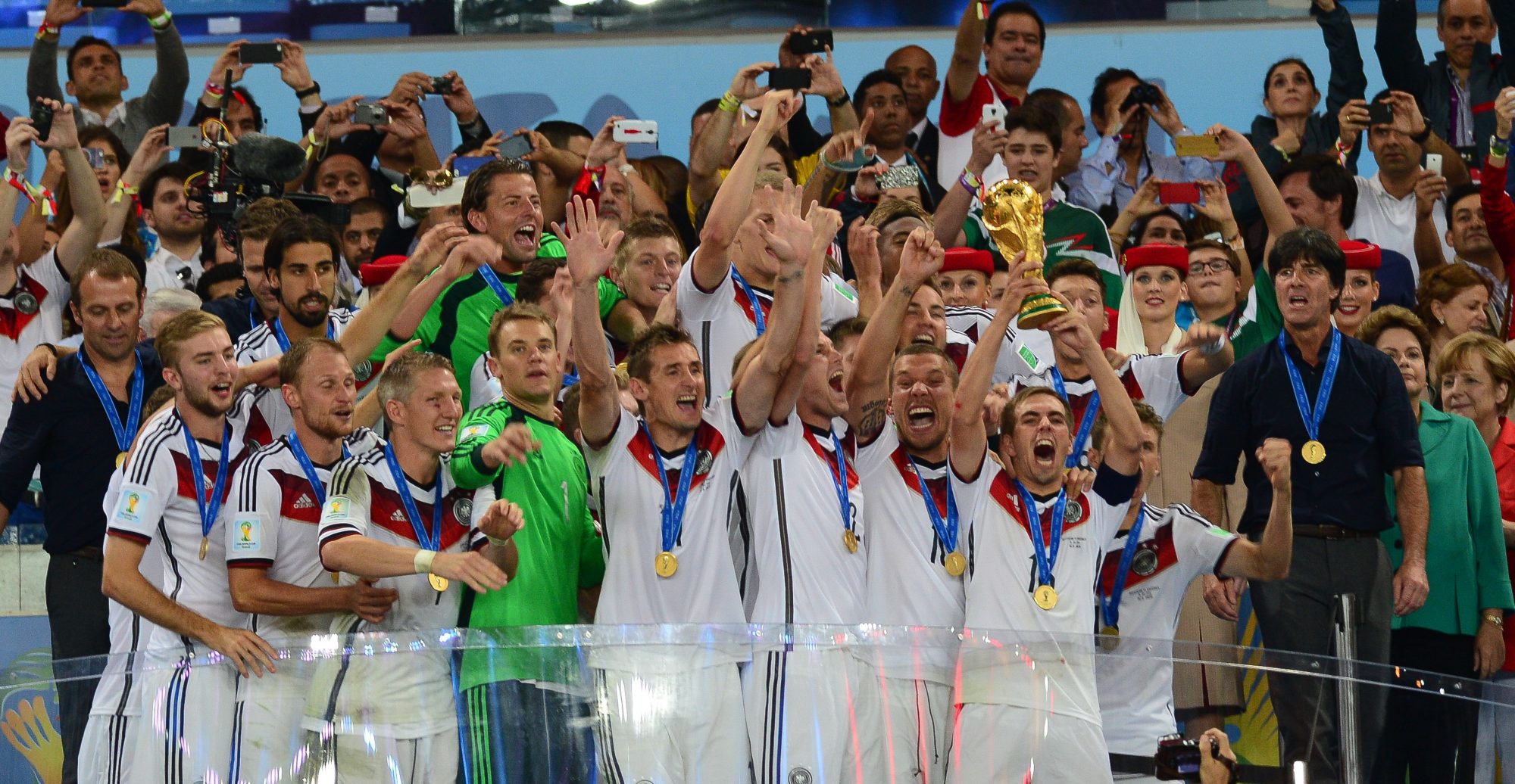 A Alemanha conquistou em 2014 o 4º título mundial depois de 1954, 1974 e 1990.