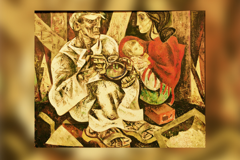 "O Almoço do Trolha" (1946-1950) é uma das suas obras mais emblemáticas. Foi exposta, ainda inacabada, na Exposição Geral de Artes Plásticas de 1947.