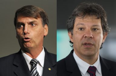 Jair Bolsonaro e Fernando Haddad vão disputar a segunda volta no Brasil.