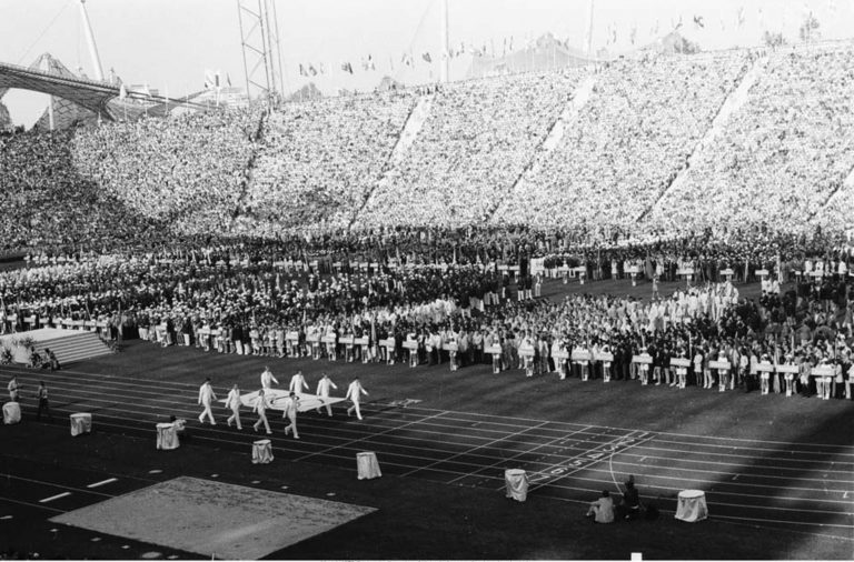 Cerimónia de abertura dos Jogos Olímpicos de Munique, em 1972